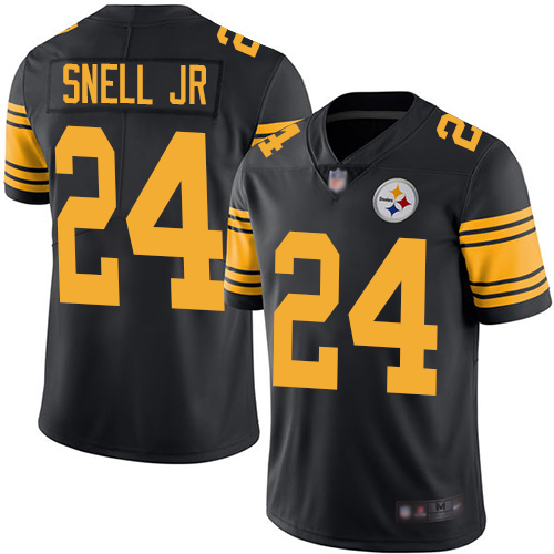 Youth Pittsburgh Steelers Football #24 Limited Black Benny Snell Jr. Rush Vapor Untouchable Nike NFL Jersey->pittsburgh steelers->NFL Jersey